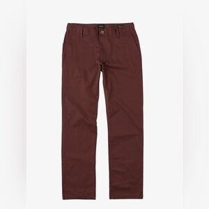 RVCA Weekend Stretch Pants in Bordeaux